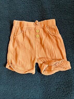 Liam & James Kids' Cotton Gauze Orange Shorts